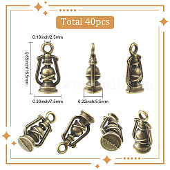 40 шт. набор подвесок из цинкового сплава в тибетском стиле&nbsp;TIBEP-SC0003-35AG