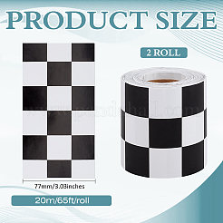 20 m Schottenmuster-Papierband mit Pinnwandrändern&nbsp;DIY-WH0349-525