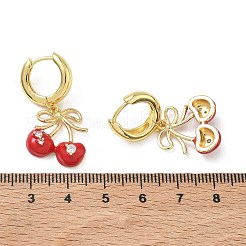 Orecchini pendenti a cerchio in ottone con micro pavé di zirconi cubici per donna&nbsp;EJEW-A167-04A-G