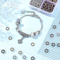 400шт 4 стильные бусины из сплава в тибетском стиле TIBE-NB0001-24