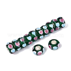 Perles européennes artisanales en verre filé à la main&nbsp;LAMP-Q042-02C