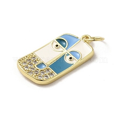 Латунные микро проложить кубического циркония подвески KK-E092-28G-02