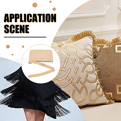 Лента из полиэстера с кисточками длиной 25 м.&nbsp;OCOR-WH0082-192A