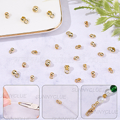 30 pz 3 stili di punte di perline in ottone&nbsp;KK-SC0007-77