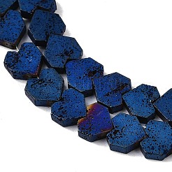 Fili di perle di roccia lavica naturale elettrodeposta&nbsp;G-K388-04B-06