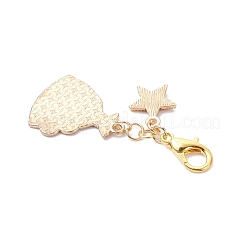 Подвесные украшения из эмали из сплава 7 шт.&nbsp;HJEW-JM04309