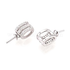 925 кулон поручитель из стерлингового серебра с микро-покрытием из кубического циркония STER-N016-90P