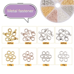 160 шт. 4 цветные застежки из цинкового сплава DIY-YW0005-54
