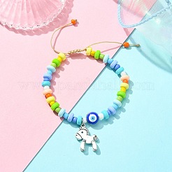 Браслет с подвеской из сплава хоббихорс BJEW-JB09655