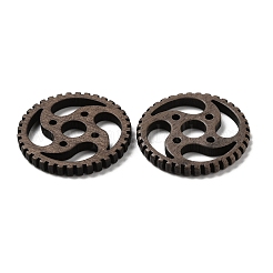 Pendentifs creux en bois de noyer&nbsp;WOOD-G018-10-1