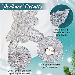 3d броши из полиэстера с пайетками для рюкзака&nbsp;JEWB-WH0030-63A