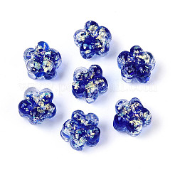 Нити из фольгированных бусин лэмпворк ручной работы&nbsp;FOIL-T008-06D