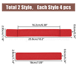 8 шт. 2 стиля прямоугольная основа для сумки из фетра&nbsp;DIY-WR0004-37A