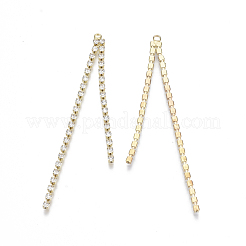 Chaînes de tasse en laiton strass pompon gros pendentifs&nbsp;X-KK-R129-08G