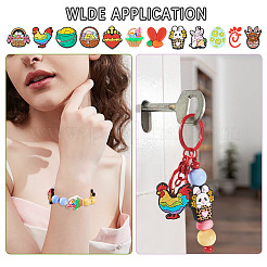 12 шт. 12 стиля пасхальных силиконовых бусин SIL-TA0002-56