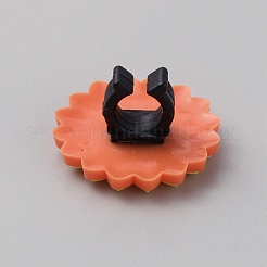 PVCプラスチック漫画スタイルのストロートッパー  麦わらチャーム  装飾的なペンクリップ  ヒマワリ  24x3mm  内径：7mm&nbsp;FIND-WH0152-287I