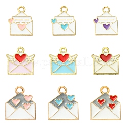 18шт 9 цвета сплава эмалевые подвески&nbsp;ENAM-YW0008-52