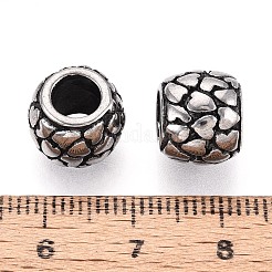 Бусины европейского стиля с крупными отверстиями из нержавеющей стали 304&nbsp;STAS-T072-101AS