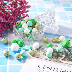 88шт 12 стильные силиконовые бусины SIL-TA0001-21