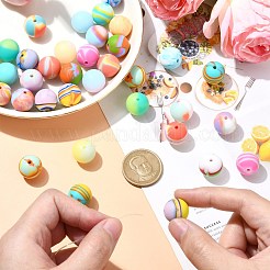 Круглые силиконовые фокусные бусины SIL-CJC0001-11A