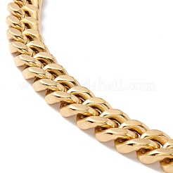 Collana con catene a maglie in acciaio inossidabile 304 placcata ionica (ip) per donna&nbsp;NJEW-E155-02G-01