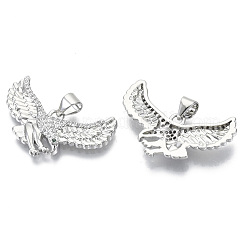 Латунные микро проложить кубического циркония подвески&nbsp;ZIRC-S061-191P-NF