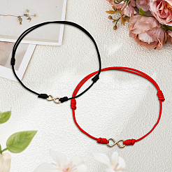 4 шт. двухцветный сплав бесконечного звена регулируемый шнурок для щиколотки AJEW-GO0002-53