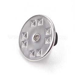 ブラスバッジラペルピンバックバタフライクラッチ  ブローチパーツ  プラチナ  11.3x6mm  穴：1mm&nbsp;KK-WH0033-02P