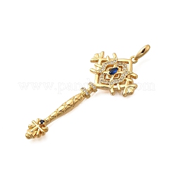 Gros pendentifs en laiton avec zircone cubique de micro pave&nbsp;X1-KK-B147-04G-05