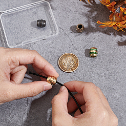 4 шт. 4-х цветные латунные европейские бусины KK-UN0001-84