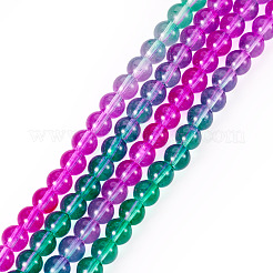 2 нить прозрачных стеклянных бусин&nbsp;DGLA-TA0001-20C