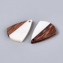 18 pièces 9 styles pendentifs en résine opaque et bois de noyer&nbsp;RESI-N053-24