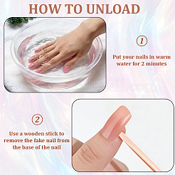 Faux ongles à pression en plastique à motif abeilles&nbsp;MRMJ-CP0001-73