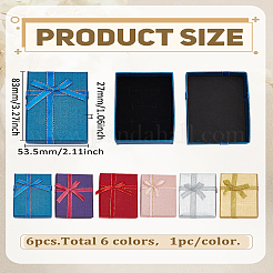 6 шт. подарочные коробки для хранения из двух цветов бумаги&nbsp;CON-LP0001-78