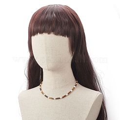 Ожерелье из бисера из натуральных смешанных драгоценных камней NJEW-JN04209