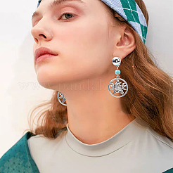 Латунные клипсы серьги KK-SP0001-14P