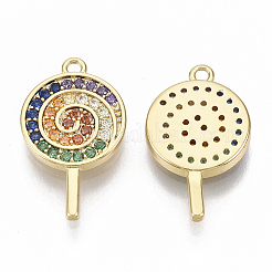 Латунные микро проложить кубического циркония подвески KK-R126-006-NF