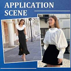 1 шт. полиэстеровый двухслойный кружевной воротник AJEW-CY0001-19