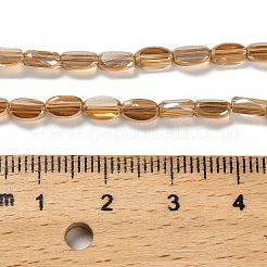 Стеклянные бусины с гальваническим покрытием  EGLA-P064-01A-PL01