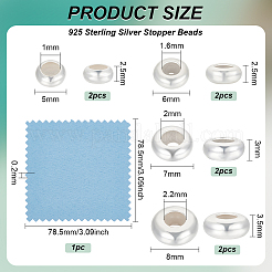 8шт 4 стиля 925 бусины из стерлингового серебра STER-BC0002-27