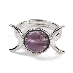 Регулируемые кольца из натуральных драгоценных камней RJEW-K271-01P