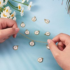 10шт 10 стиля латунные микро проложить прозрачные кубические циркониевые подвески ZIRC-SZ0001-53