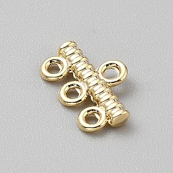 合金シャンデリアコネクターパーツ  カン付き  14KGP本金メッキ  9.5x14.5x2.5mm  穴：1.5mmと1.6mm&nbsp;FIND-WH0111-565G-05