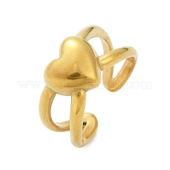 Регулируемые открытые манжеты из нержавеющей стали 304 для женщин RJEW-U063-01A-G