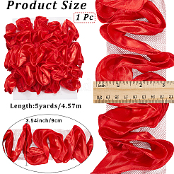 5 iarda di pizzo ondulato in chiffon di raso di poliestere&nbsp;OCOR-CY0001-66A