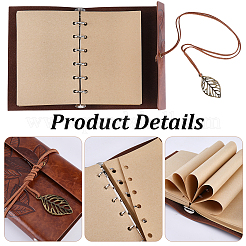 Cuadernos con tapa de cuero pu&nbsp;AJEW-CL0005-15B