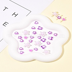 200шт 5 стиля прозрачные акриловые бусины TACR-FS0001-54D