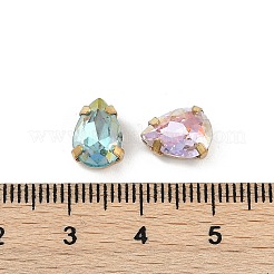 Strasse aus Messing und Glas zum Aufnähen&nbsp;RGLA-U001-10G-01