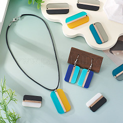 10шт 5 цвета подвески из смолы и дерева&nbsp;RESI-TA0004-51