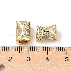 Латунь микропаве прозрачный кубический цирконий европейский бисер KK-C104-02G